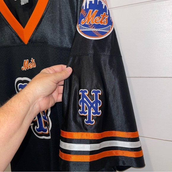 New York Mets Vintage Lee Black and Orange Jersey Size 2X - Picture 3 of 7